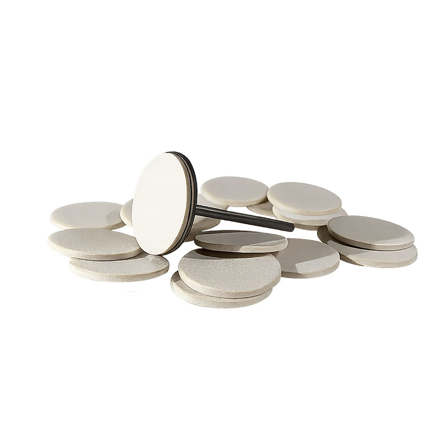 Replacement disposable white files for pedicure disc on soft foam layer 240 grit M